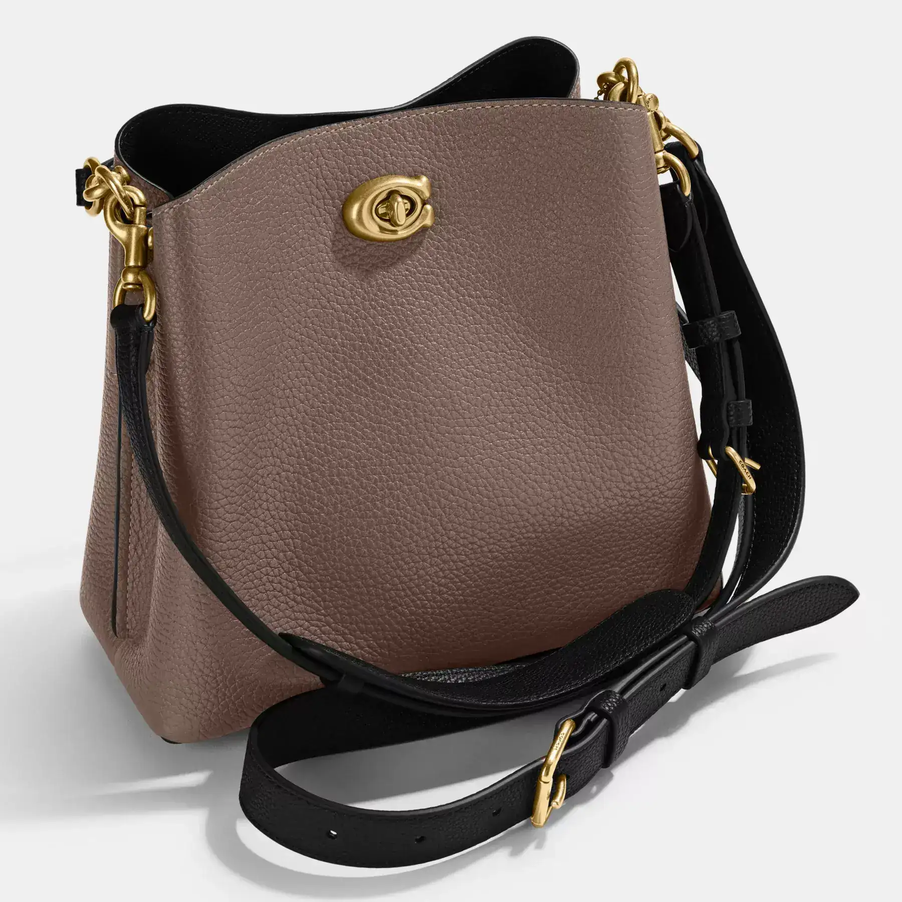 COACH Bolso tipo cubo Willow con bloques de color COACH Bolso tipo cubo Willow con bloques de color